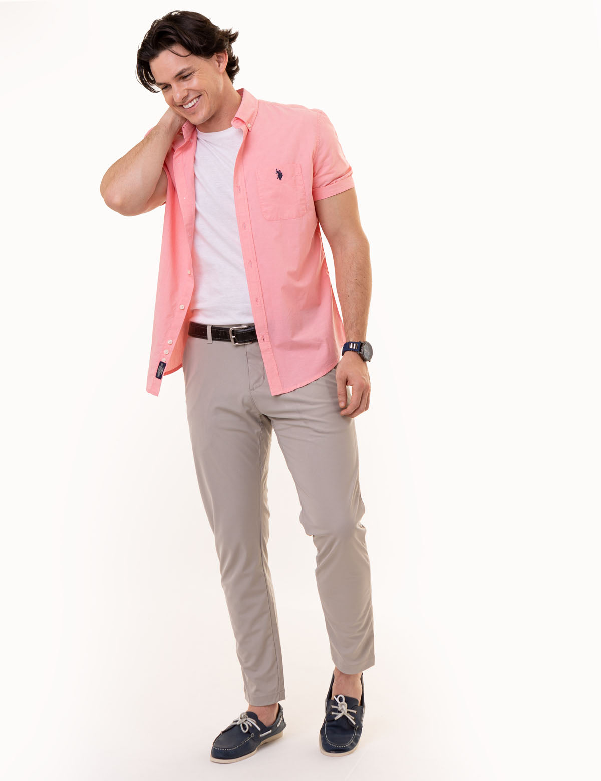 Men's Short Sleeve Madras Woven Shirt | Casual Summer Wear