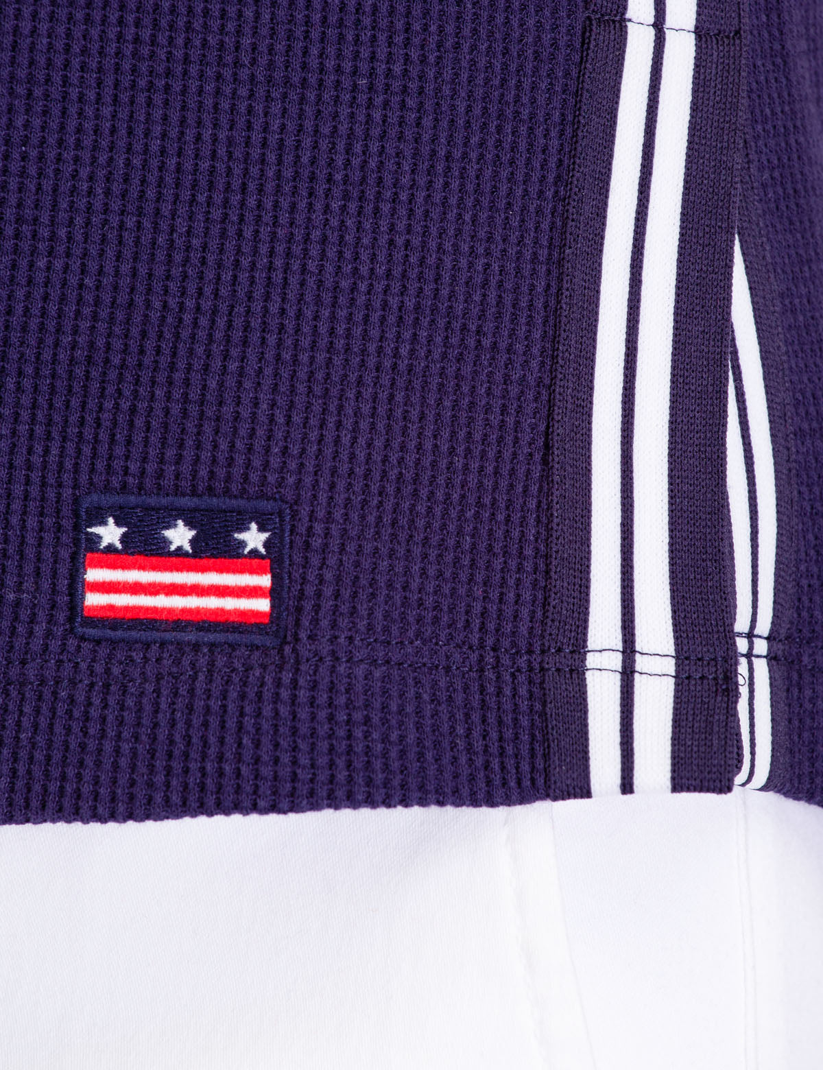 Short Sleeve Thermal Shirt with Pocket & Stripe Design | Scoop Neck