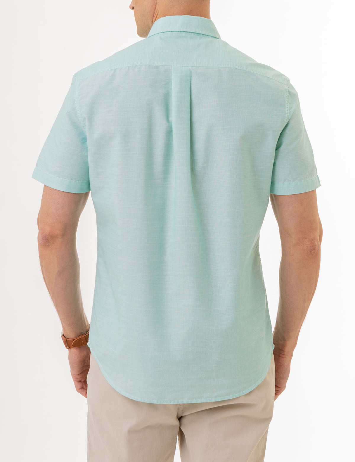 Men's Short Sleeve Cotton Shirt with Chest Pockets | USPA Classic Fit