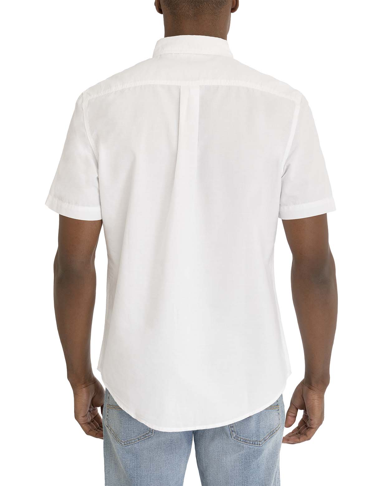 Men's Short Sleeve Cotton Shirt with Chest Pockets | USPA Classic Fit