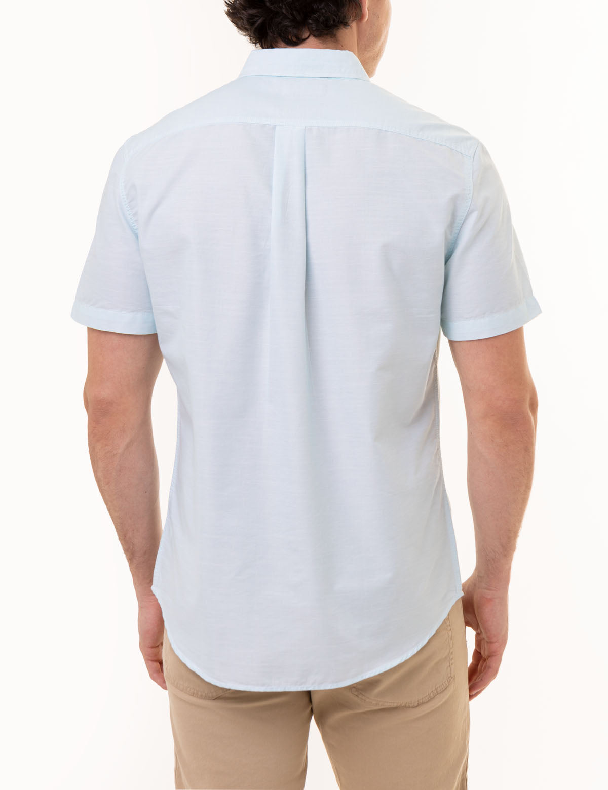 Men's Short Sleeve Cotton Shirt with Chest Pockets | USPA Classic Fit