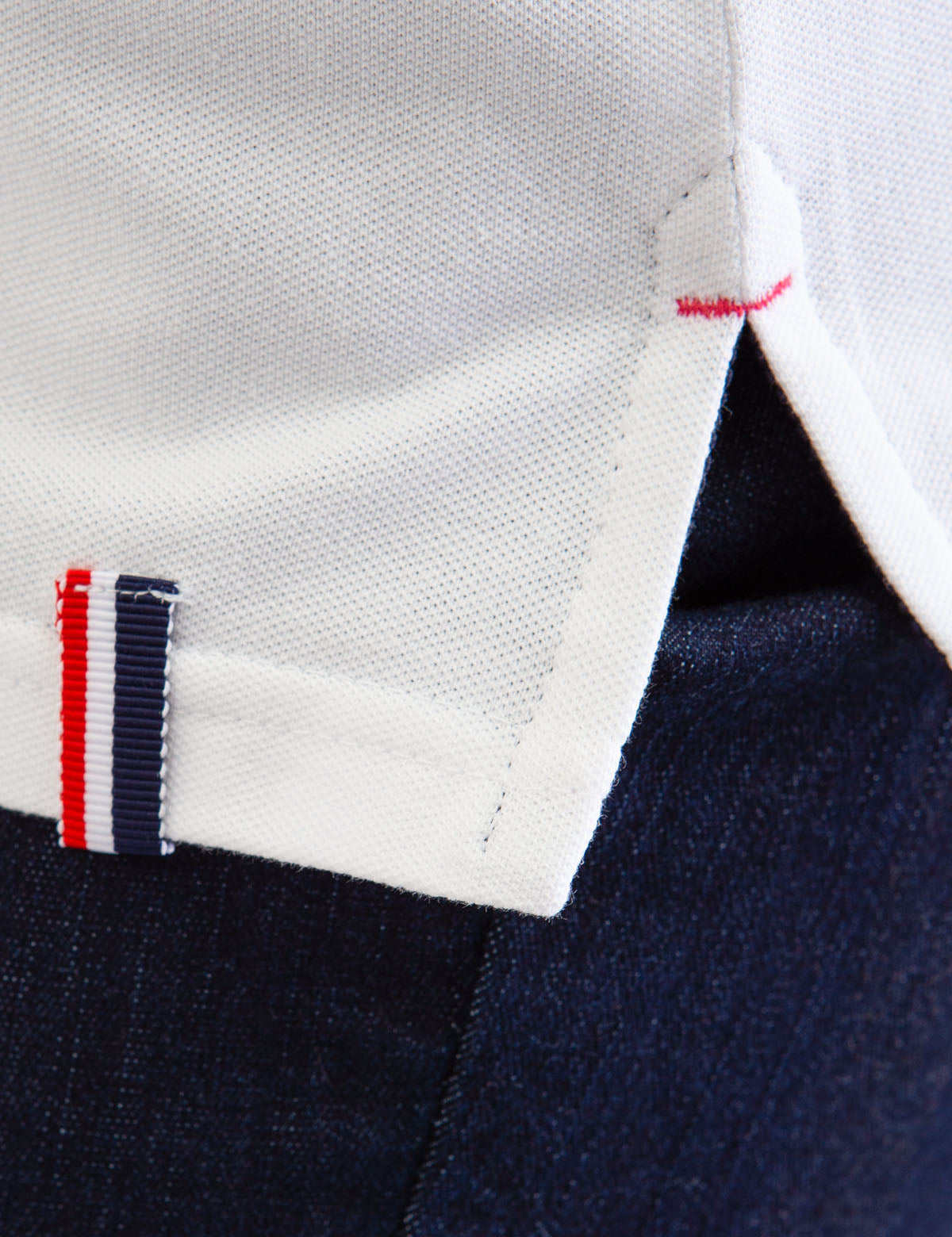 Striped Shoulder Polo Shirt with Vented Sides | Cotton Blend