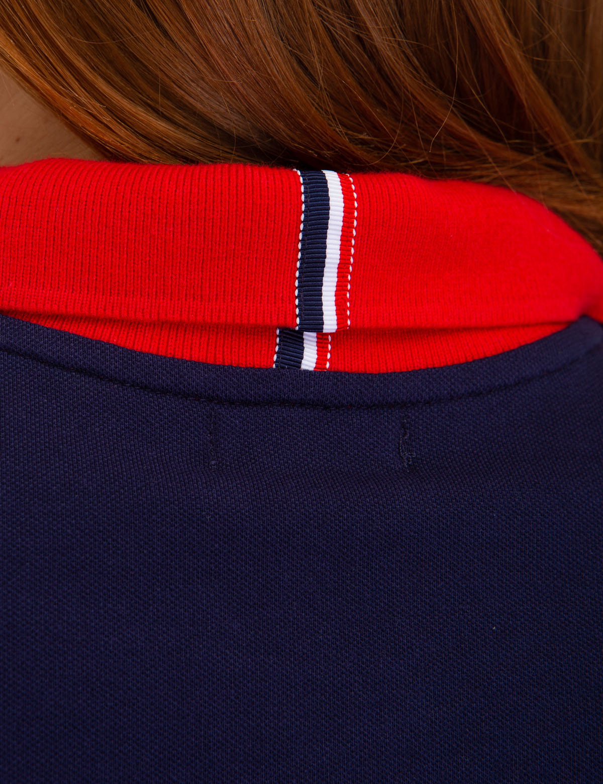 Striped Shoulder Polo Shirt with Vented Sides | Cotton Blend