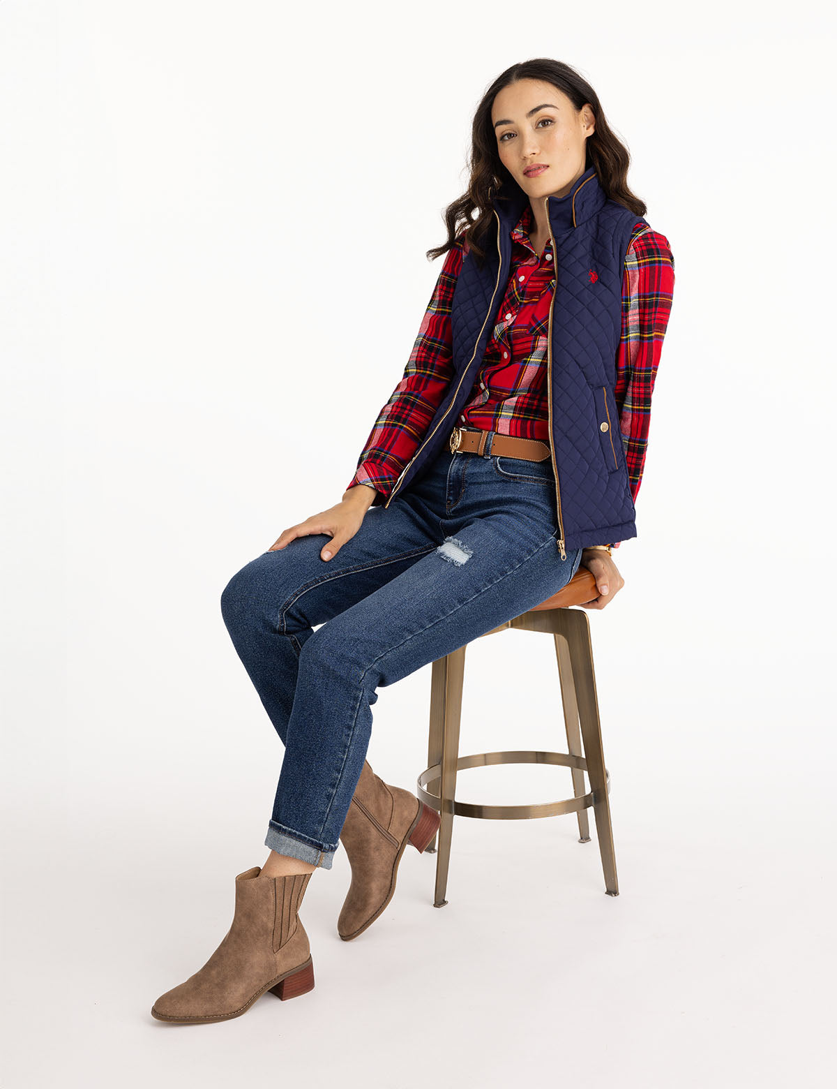 Quilted Knit Vest with Side Panels | Casual & Lightweight