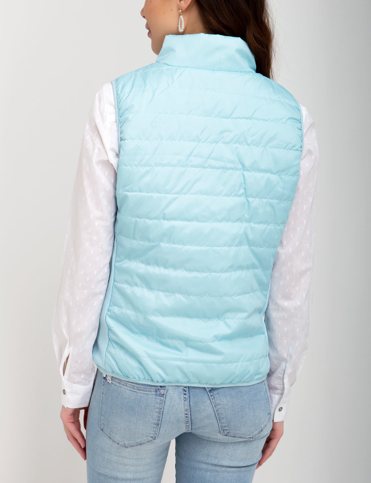 Side Knit Vest with Zipper Closure & Embroidered Logo | Casual Wear