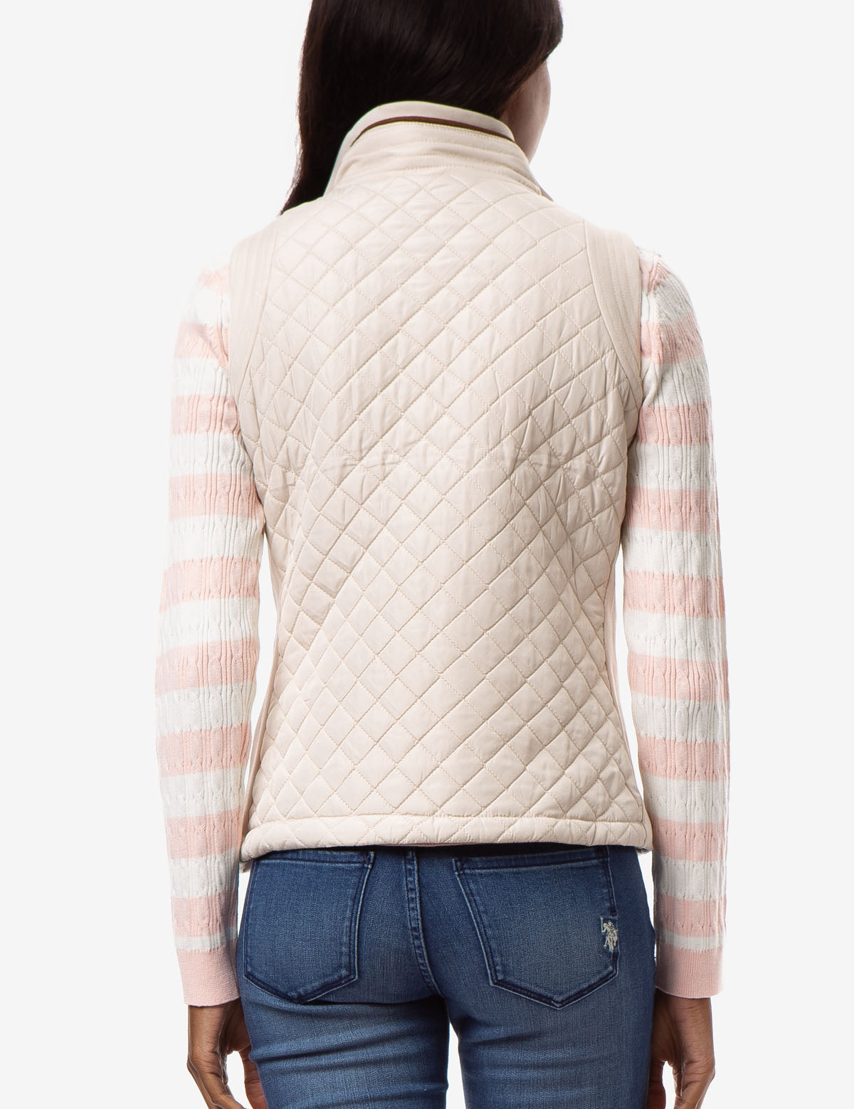 Side Knit Vest with Zipper Closure & Embroidered Logo | Casual Wear