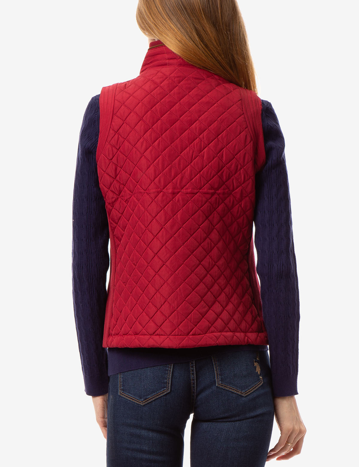 Side Knit Vest with Zipper Closure & Embroidered Logo | Casual Wear