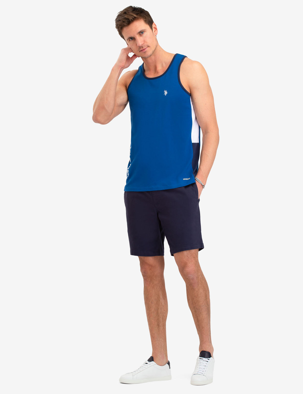 Side Logo Tank Top with Stitched Branding | U.S. Polo Assn.