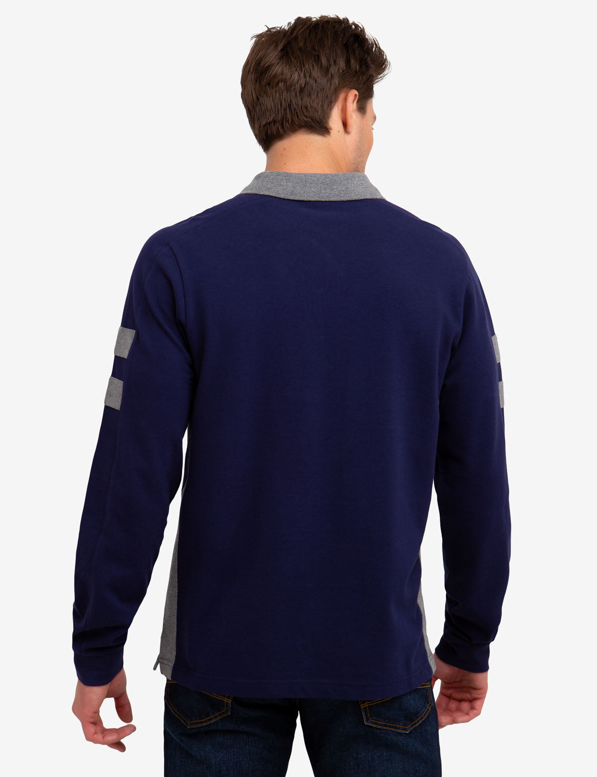 Long Sleeve Polo Shirt with Side Stripes & Cotton Fabric | U.S. Polo Assn.