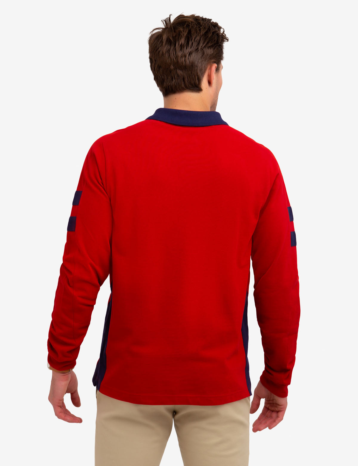 Long Sleeve Polo Shirt with Side Stripes & Cotton Fabric | U.S. Polo Assn.