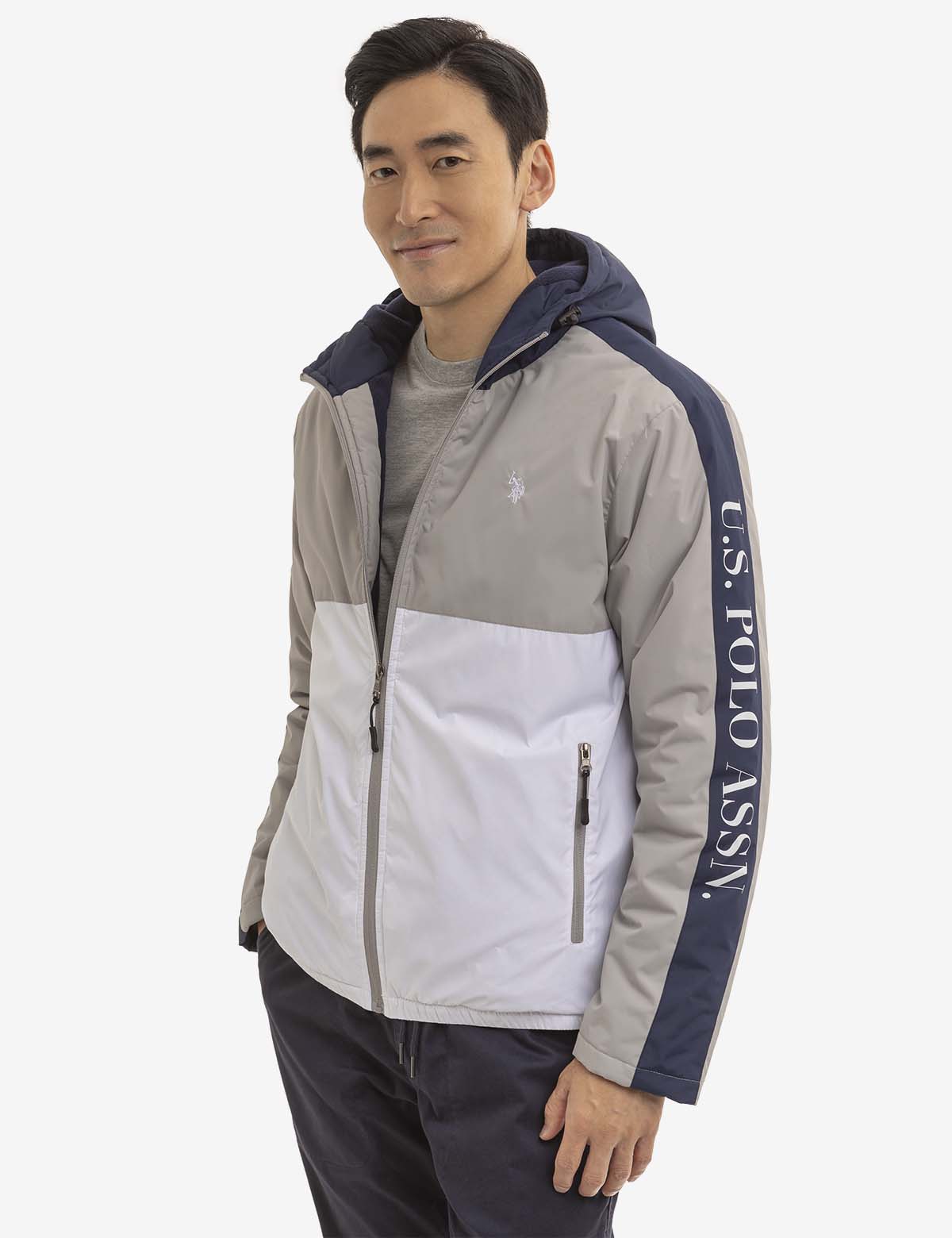 Colorblock Logo Windbreaker with Side Tape | Sporty Outerwear