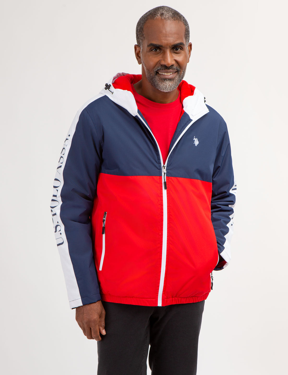 Colorblock Logo Windbreaker with Side Tape | Stylish Outerwear