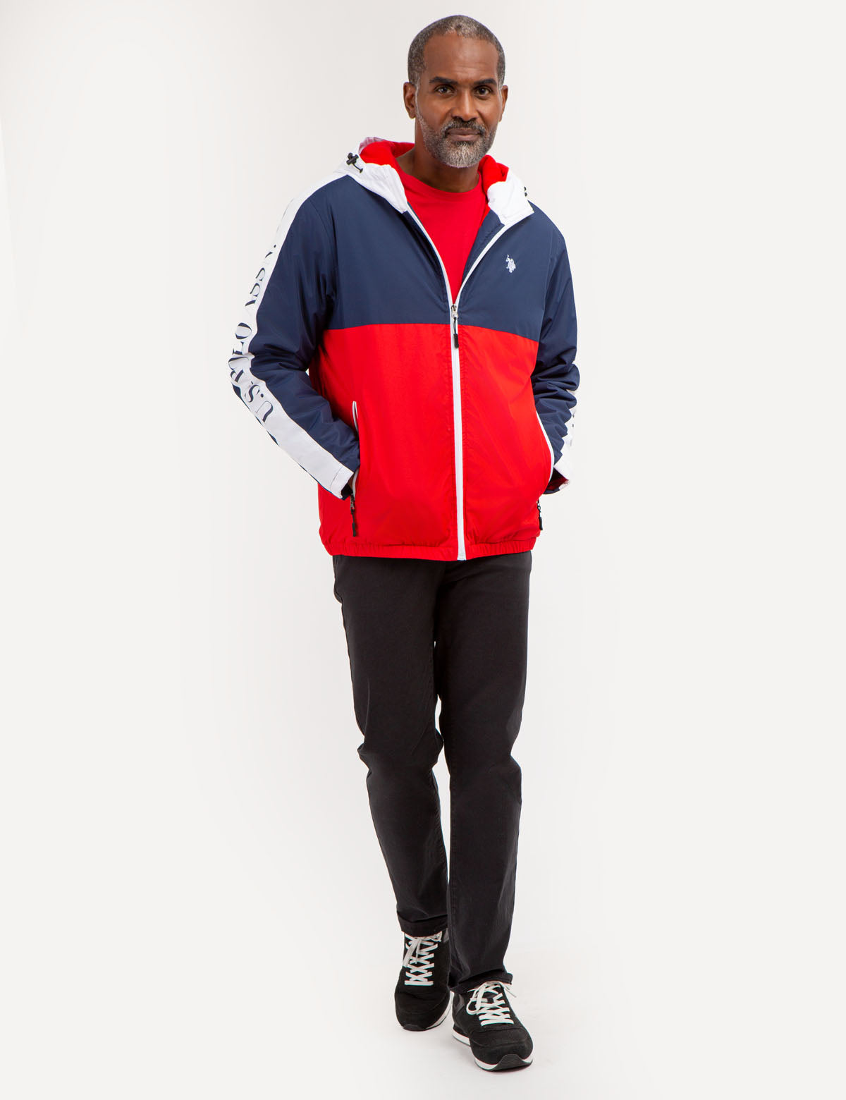 Colorblock Logo Windbreaker with Side Tape | Stylish Outerwear