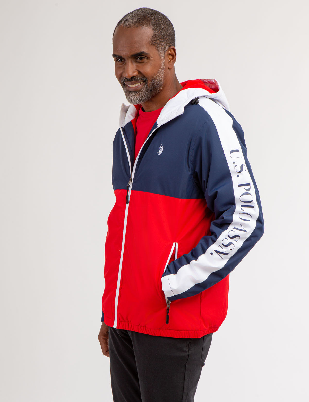 Colorblock Logo Windbreaker with Side Tape | Stylish Outerwear