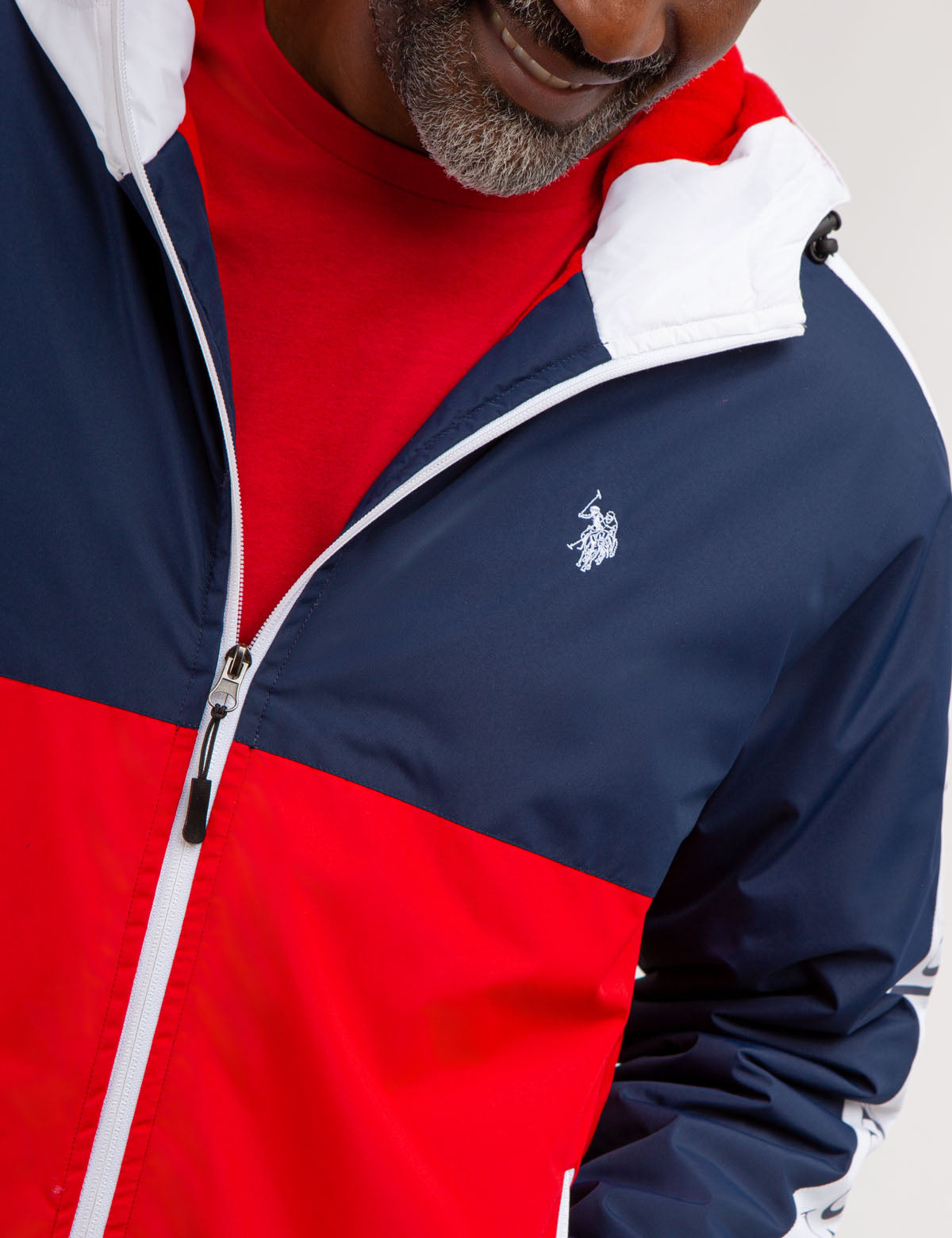 Colorblock Logo Windbreaker with Side Tape | Stylish Outerwear
