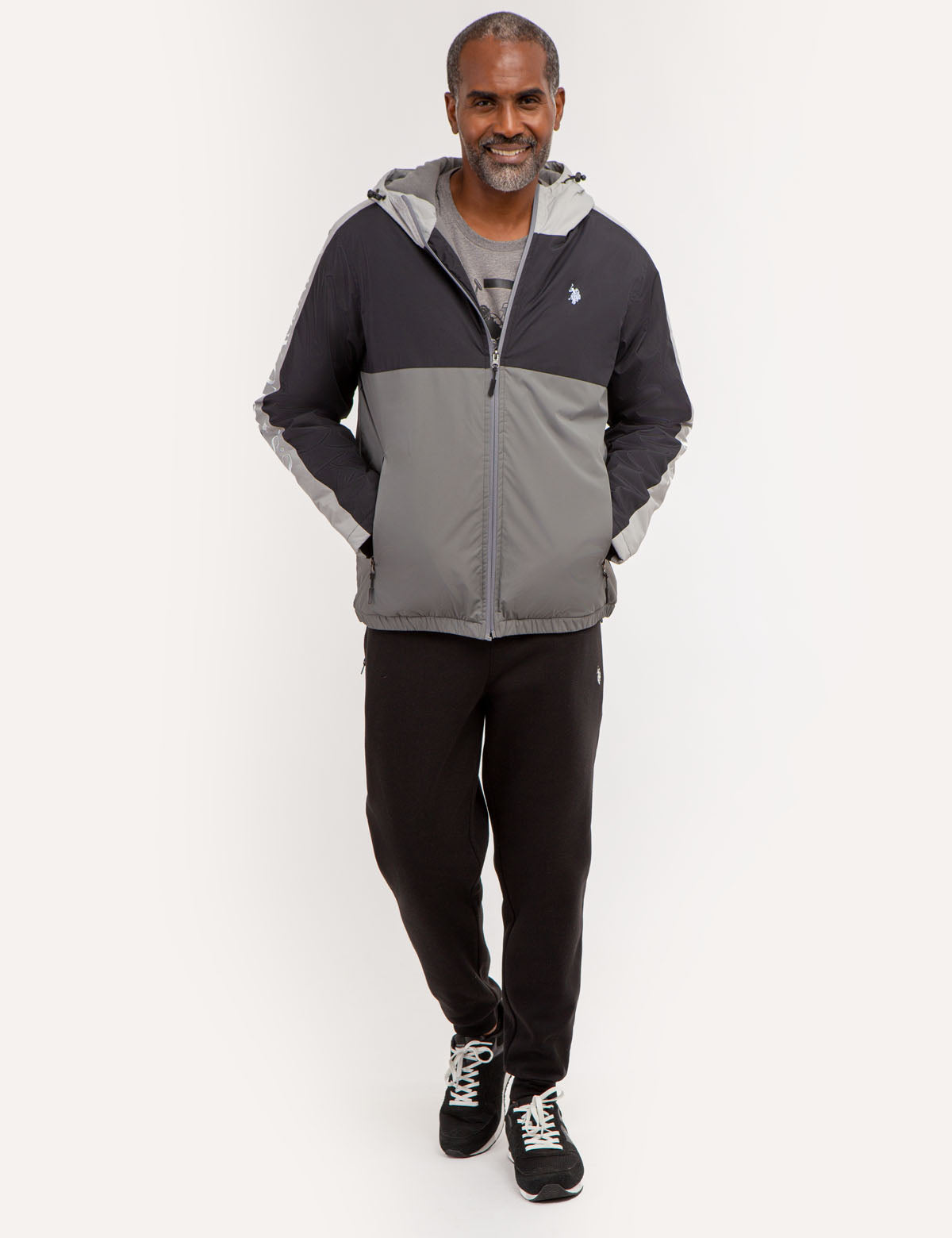 Colorblock Logo Windbreaker with Side Tape | Stylish Outerwear