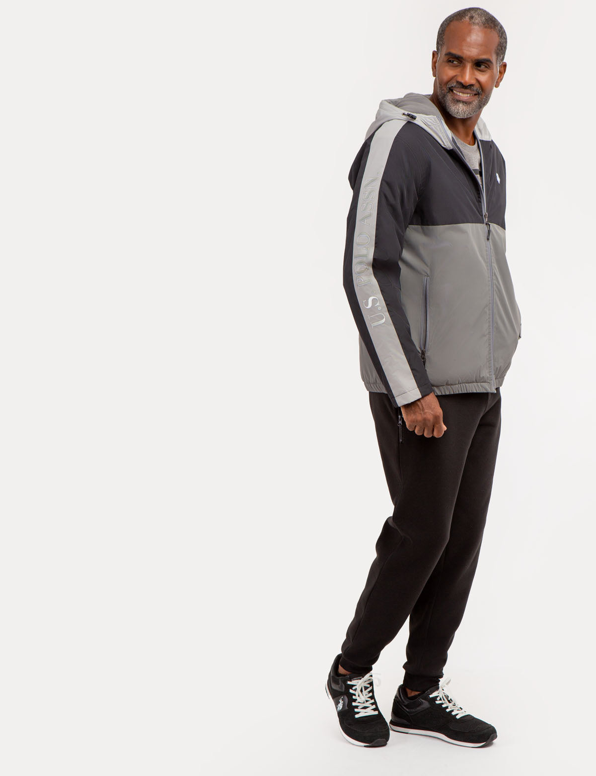 Colorblock Logo Windbreaker with Side Tape | Stylish Outerwear
