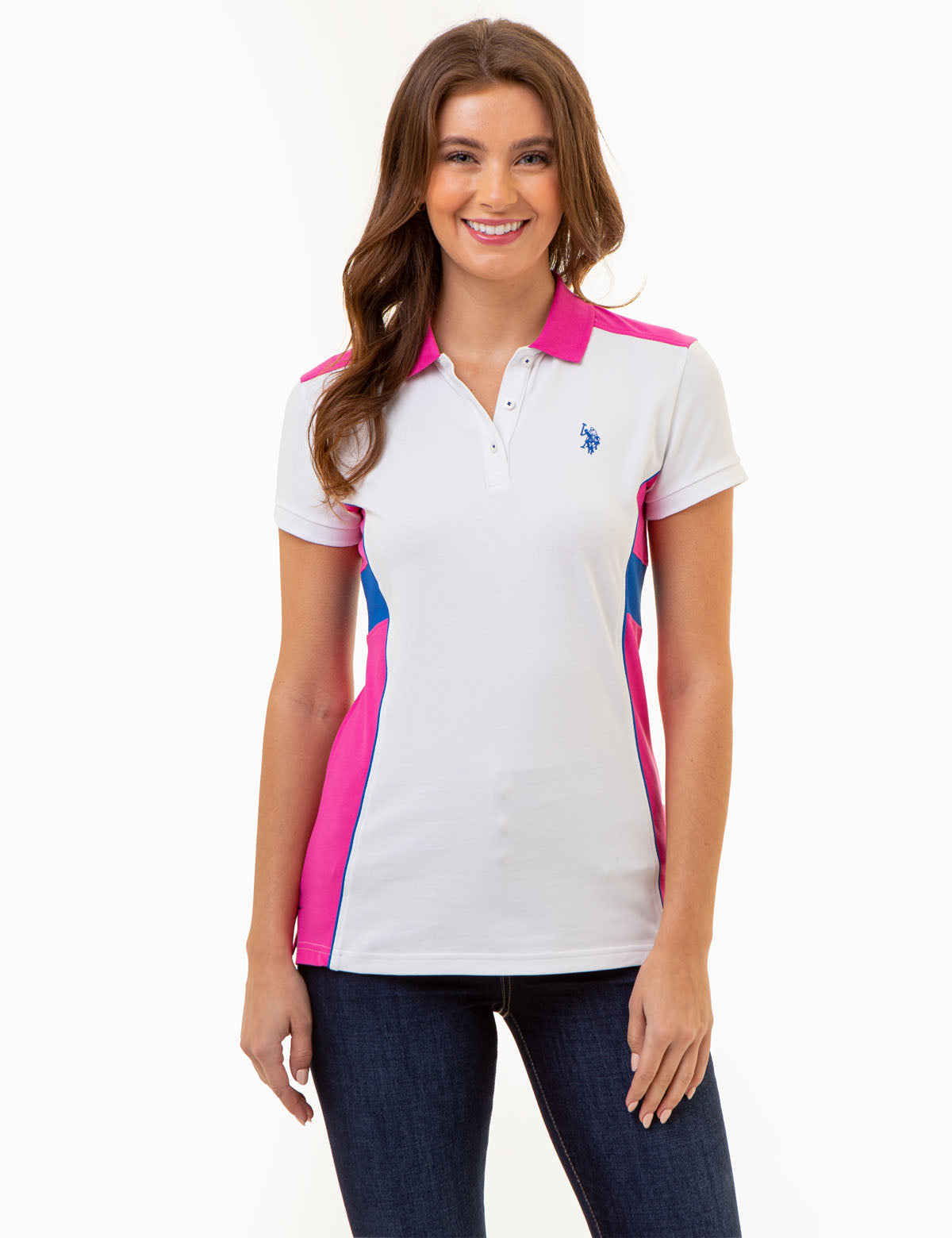 Colorblock Polo Shirt with Side Seam Panels | Casual Men's Top