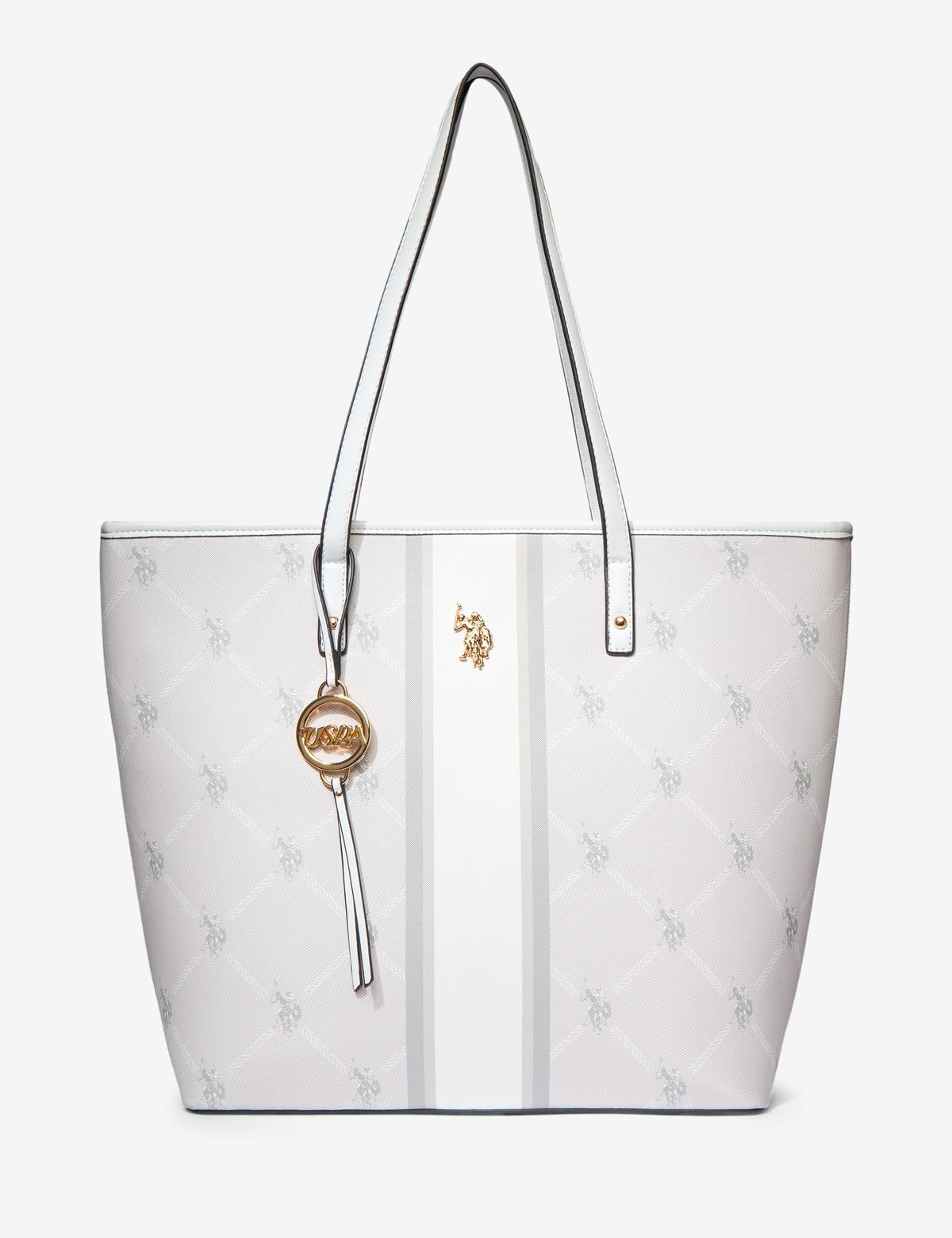 Premium PU Tote Bag with Zip Pockets & Signature Print | USPA