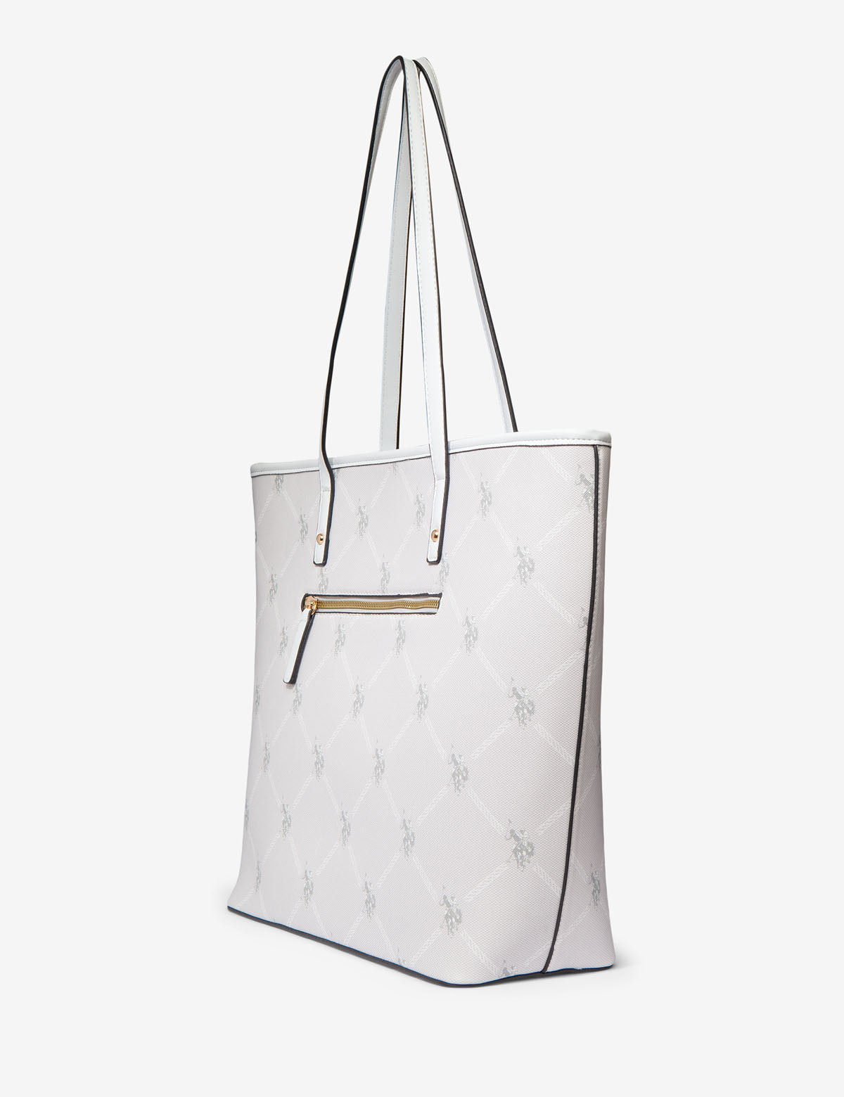 Premium PU Tote Bag with Zip Pockets & Signature Print | USPA