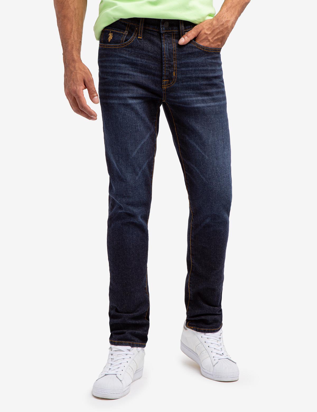 Skinny Fit Stretch Jeans for Men | Slim Straight Cut & Acid Wash