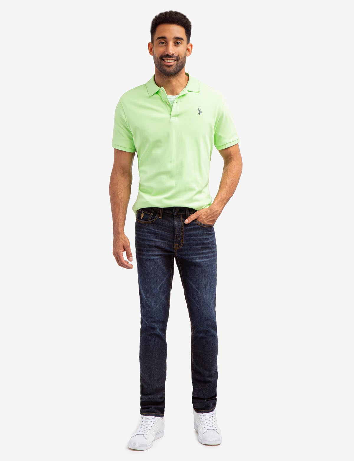Skinny Fit Stretch Jeans for Men | Slim Straight Cut & Acid Wash