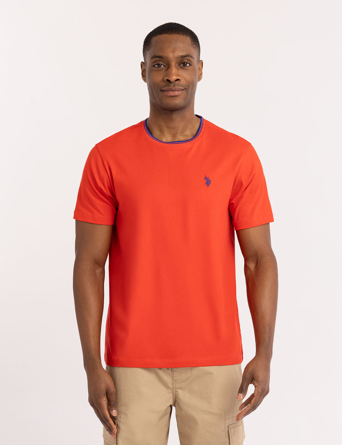 Classic Crew Neck T-Shirt with Contrast Tipping | Timeless Style