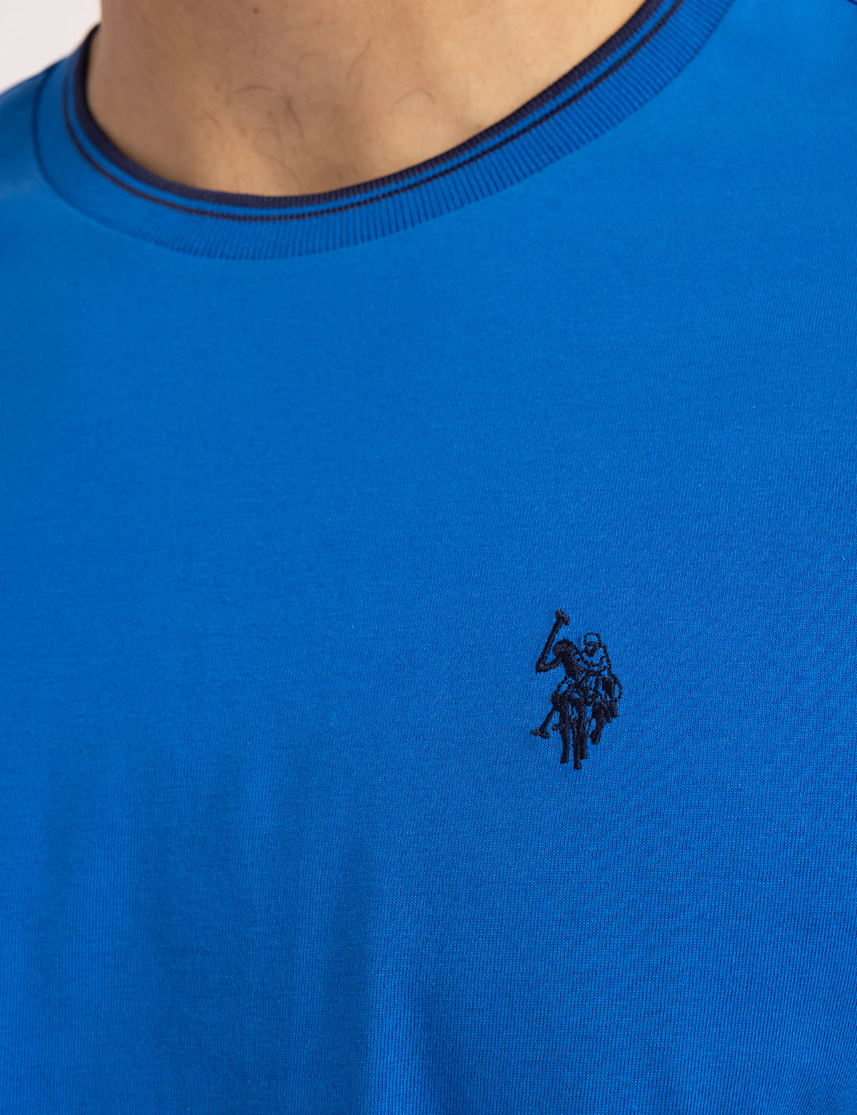 Classic Crew Neck T-Shirt with Contrast Tipping | Timeless Style