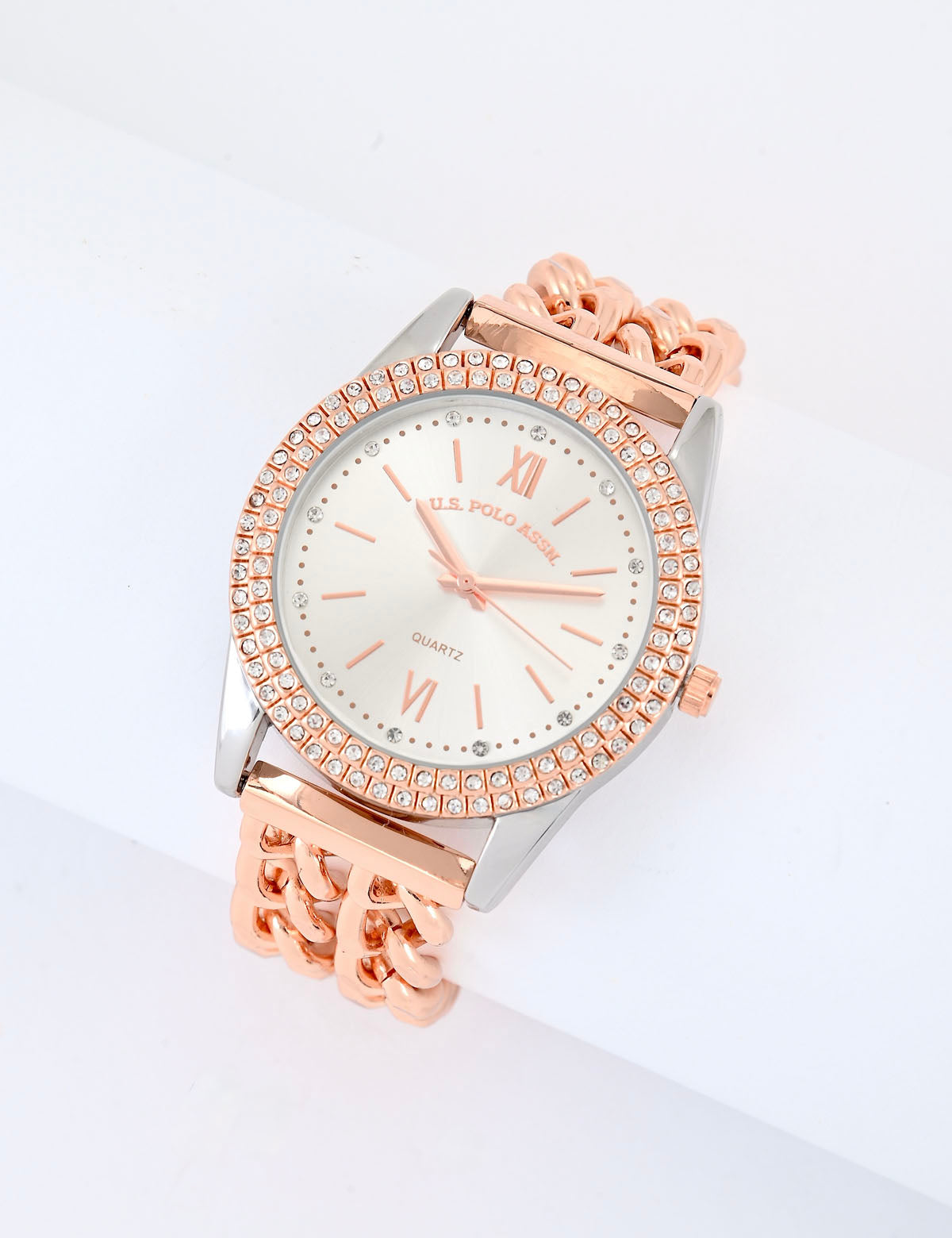 Rose Gold Link Bracelet Watch for Women | Classic Ladies Timepiece