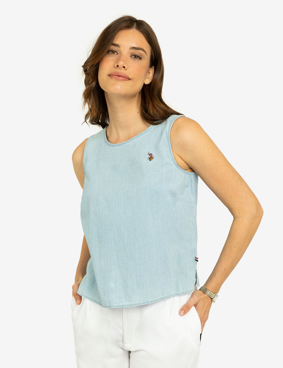 Keyhole Back Sleeveless Crop Top | Stylish Summer Fashion