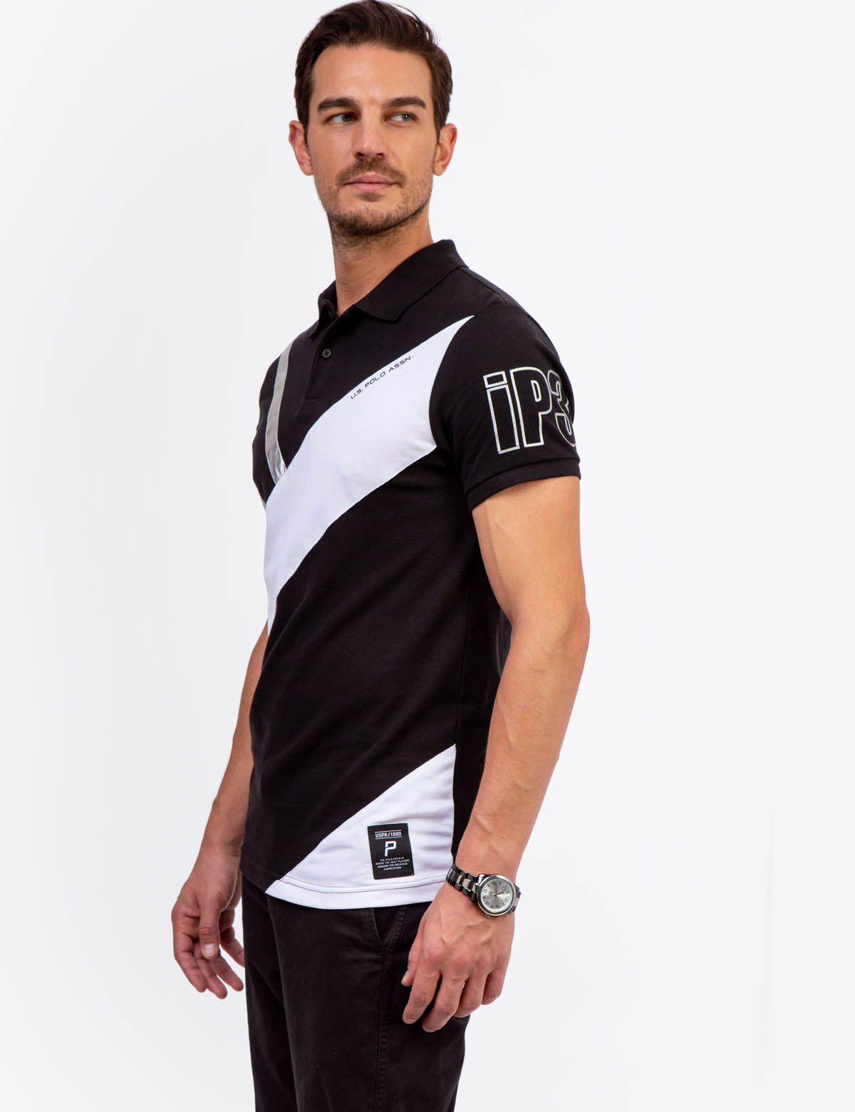 Slim Fit Colorblock Polo Shirt with Ribbed Cuffs | US Polo Assn