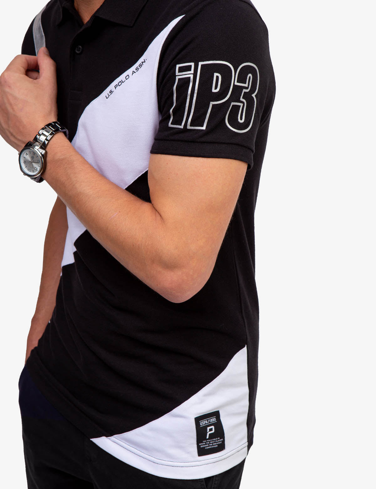 Slim Fit Colorblock Polo Shirt with Ribbed Cuffs | US Polo Assn