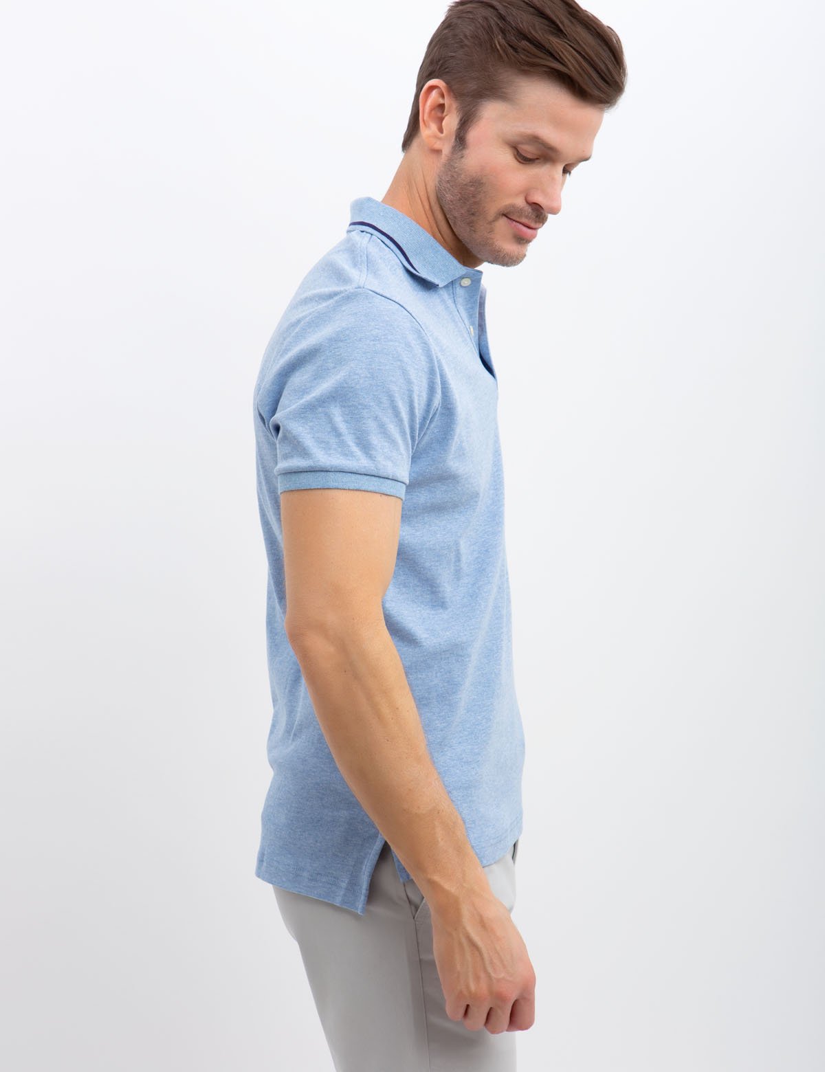 Slim Fit Interlock Polo Shirt for Men | Comfort & Style