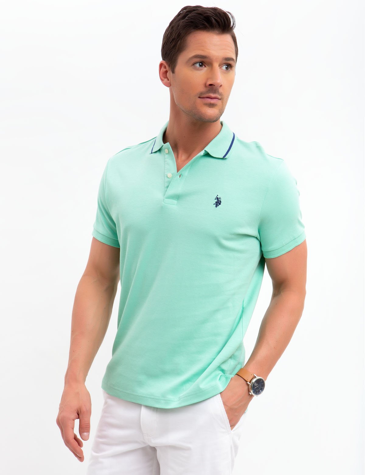 Slim Fit Interlock Polo Shirt for Men | Comfort & Style