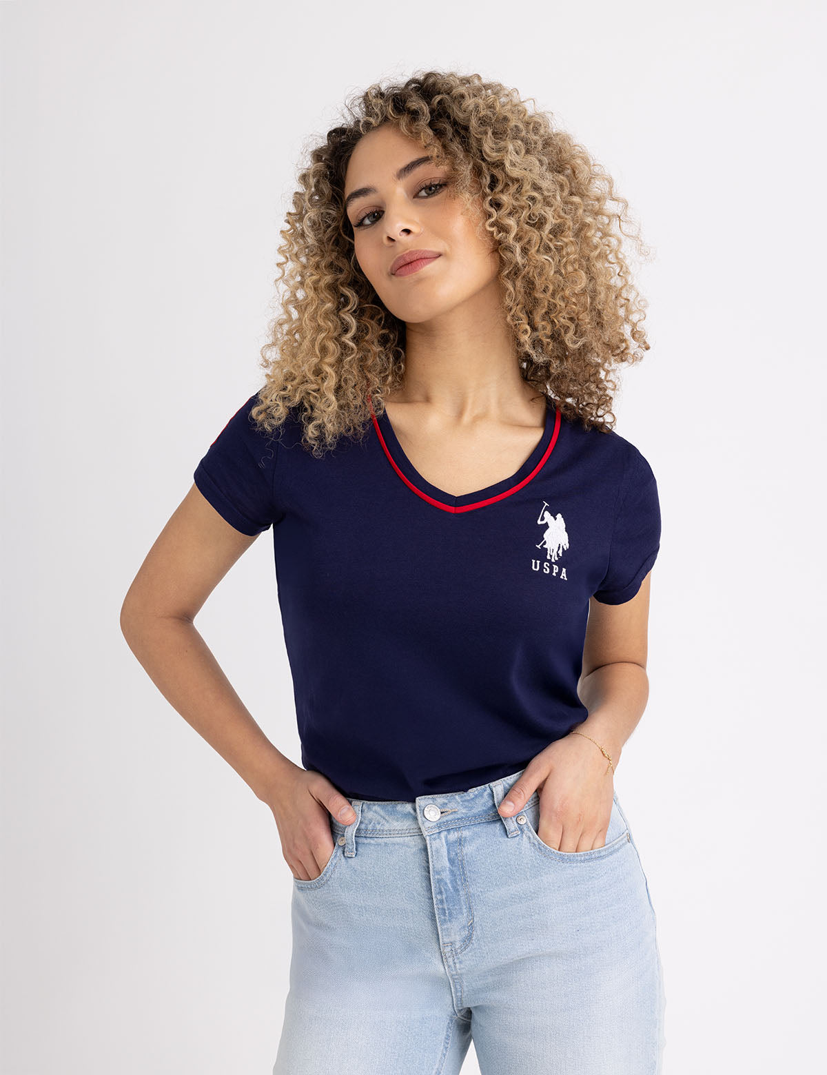 Triple Crown V-Neck T-Shirt for Men | Soft Cotton Casual Tee