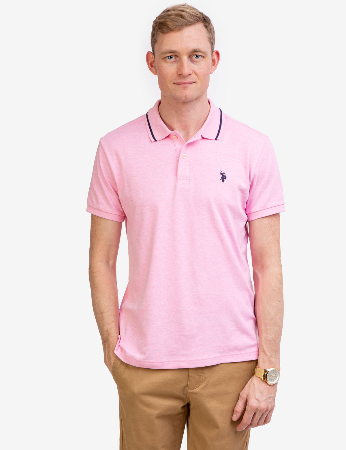 Slim Fit Interlock Polo Shirt for Men | Comfort & Style
