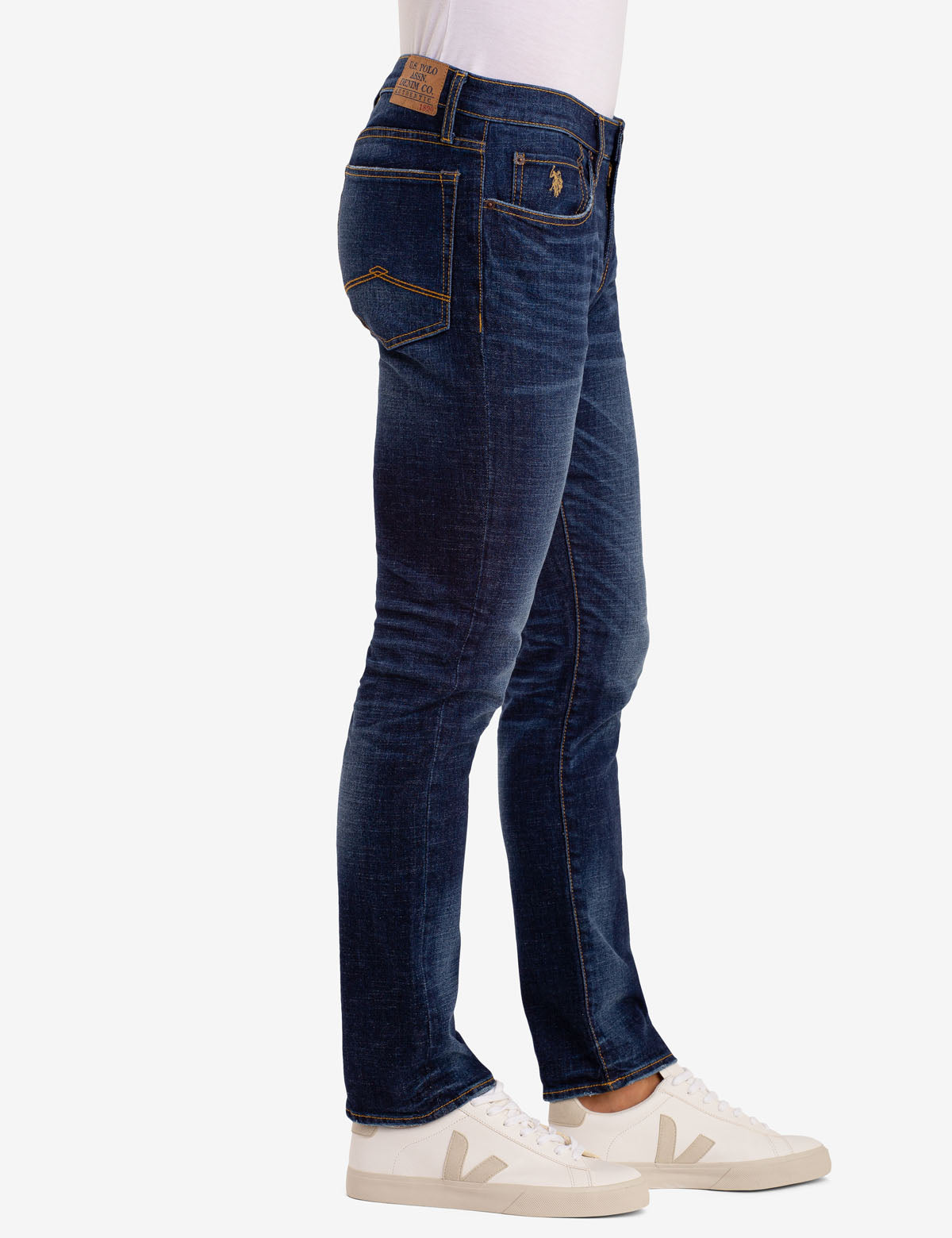 Dark Wash Slim Fit Jeans with Added Stretch | U.S. Polo Assn.
