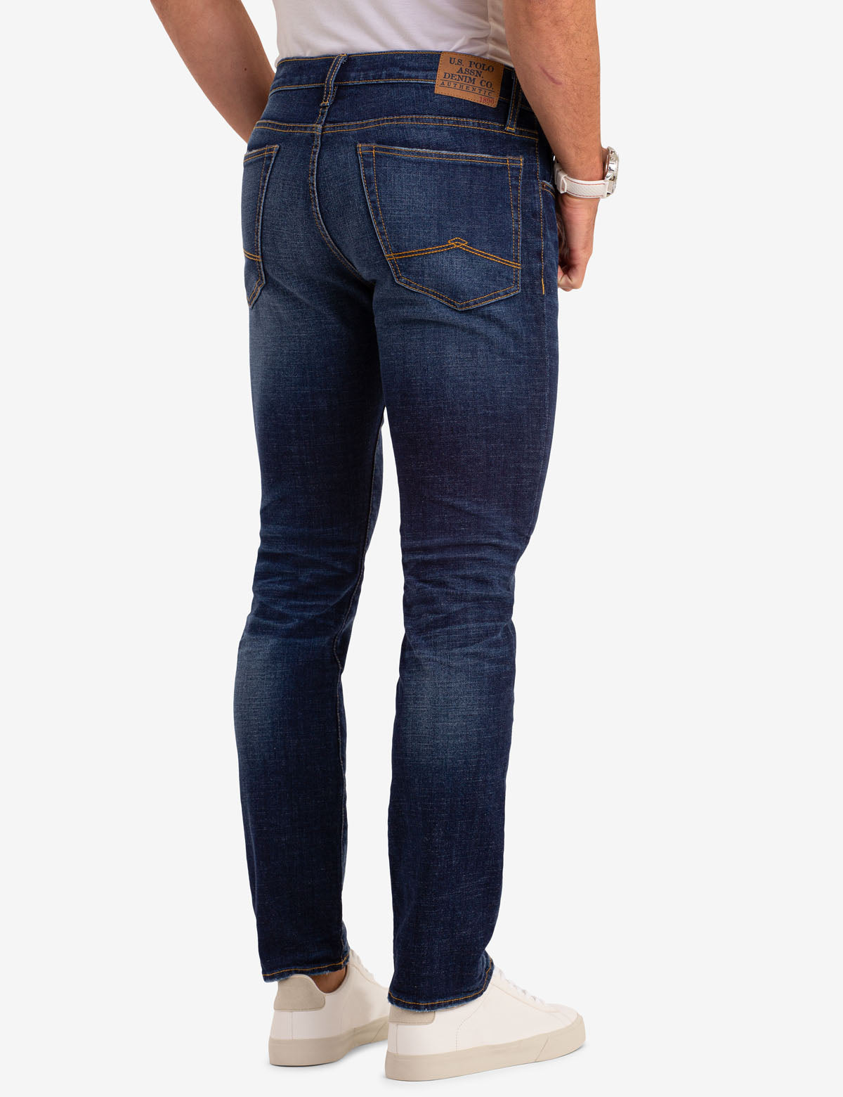 Dark Wash Slim Fit Jeans with Added Stretch | U.S. Polo Assn.