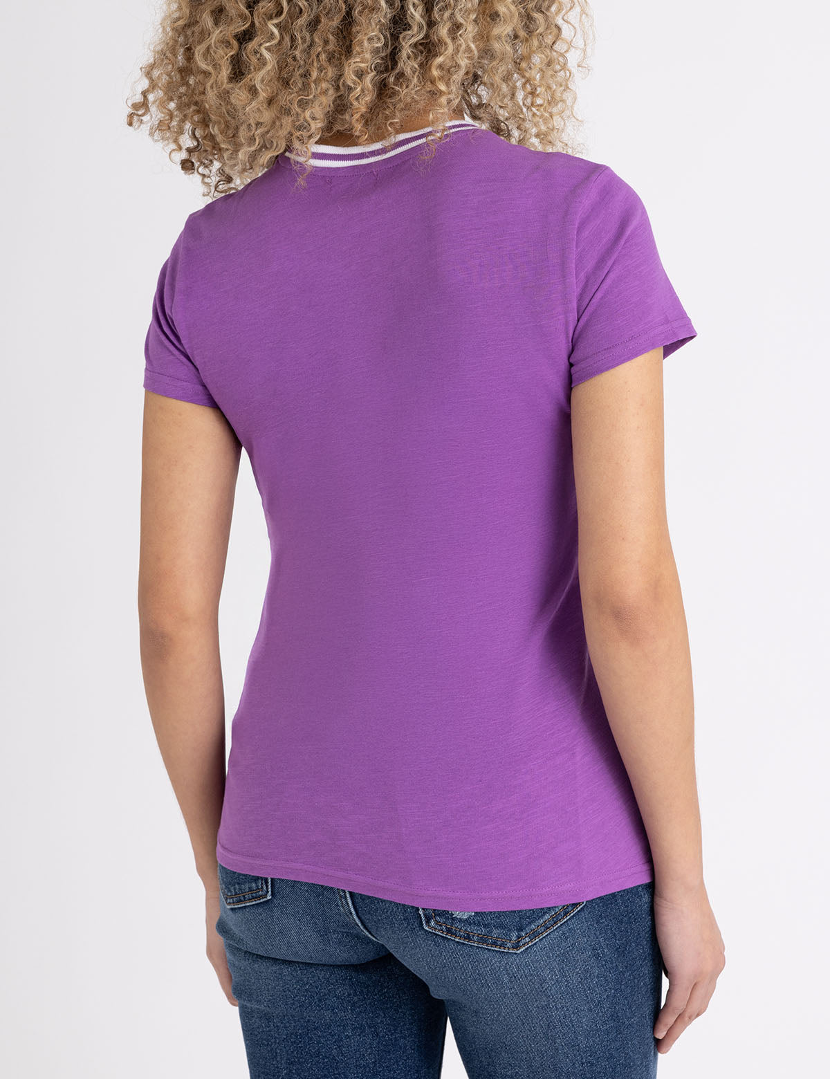 Ringer Neck Trim T-Shirt for Men & Women | Casual Vintage Style