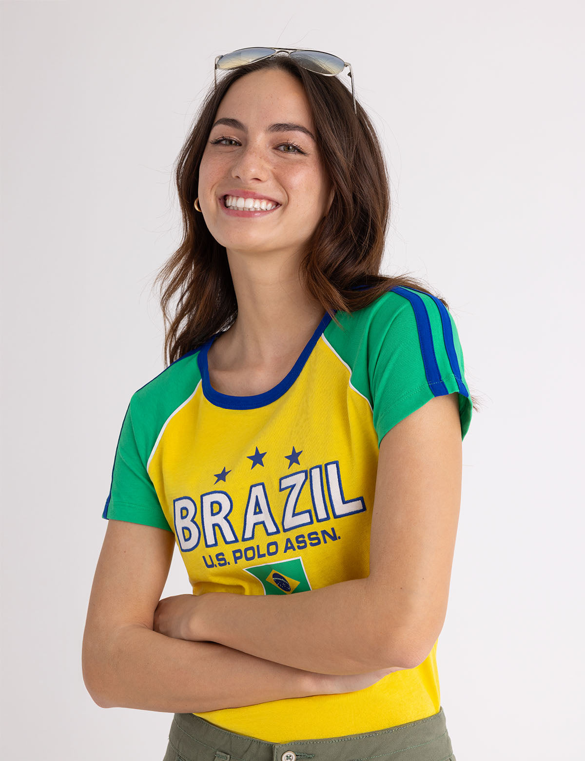 Color Block Brazil Graphic T-Shirt | Casual Streetwear Tee