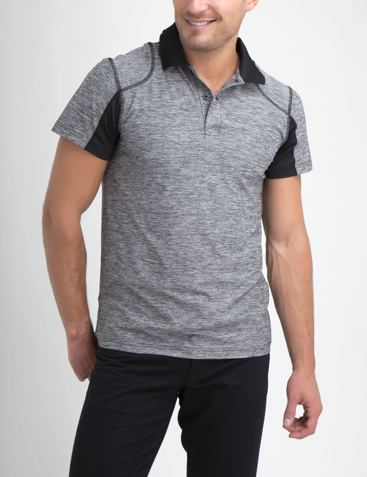 Slim Fit Spacedye Polo Shirt with Tipped Collar & Cuffs | Casual Men's Top