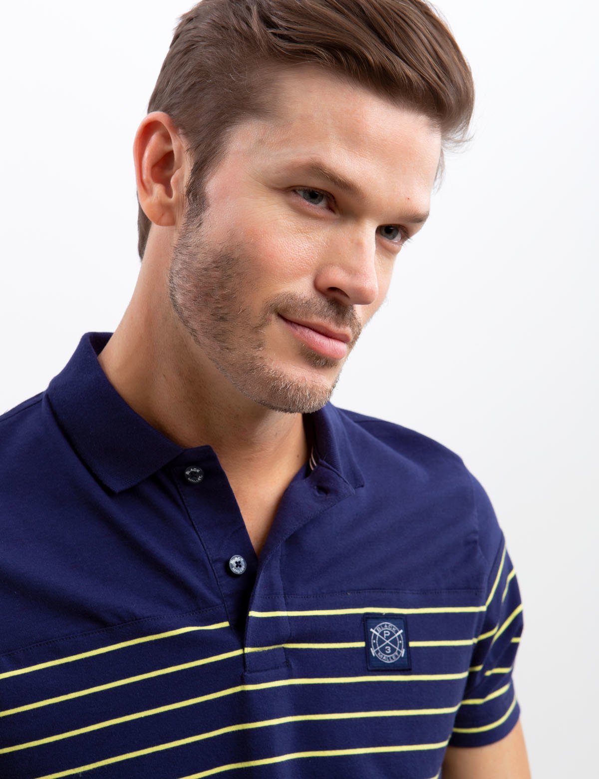 Slim Fit Stretch Jersey Polo Shirt with Striped Design | U.S. Polo Assn.