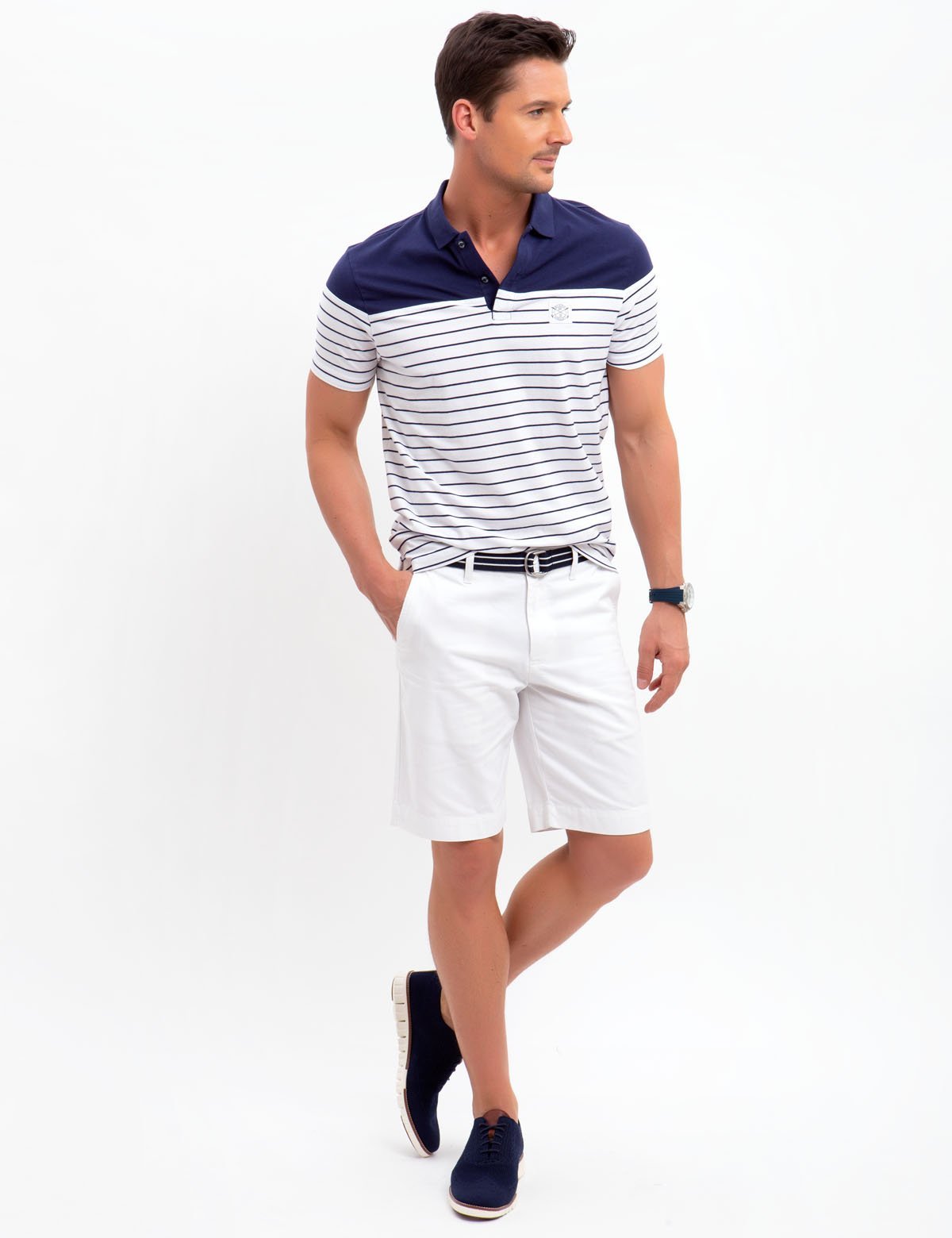 Slim Fit Stretch Jersey Polo Shirt with Striped Design | U.S. Polo Assn.