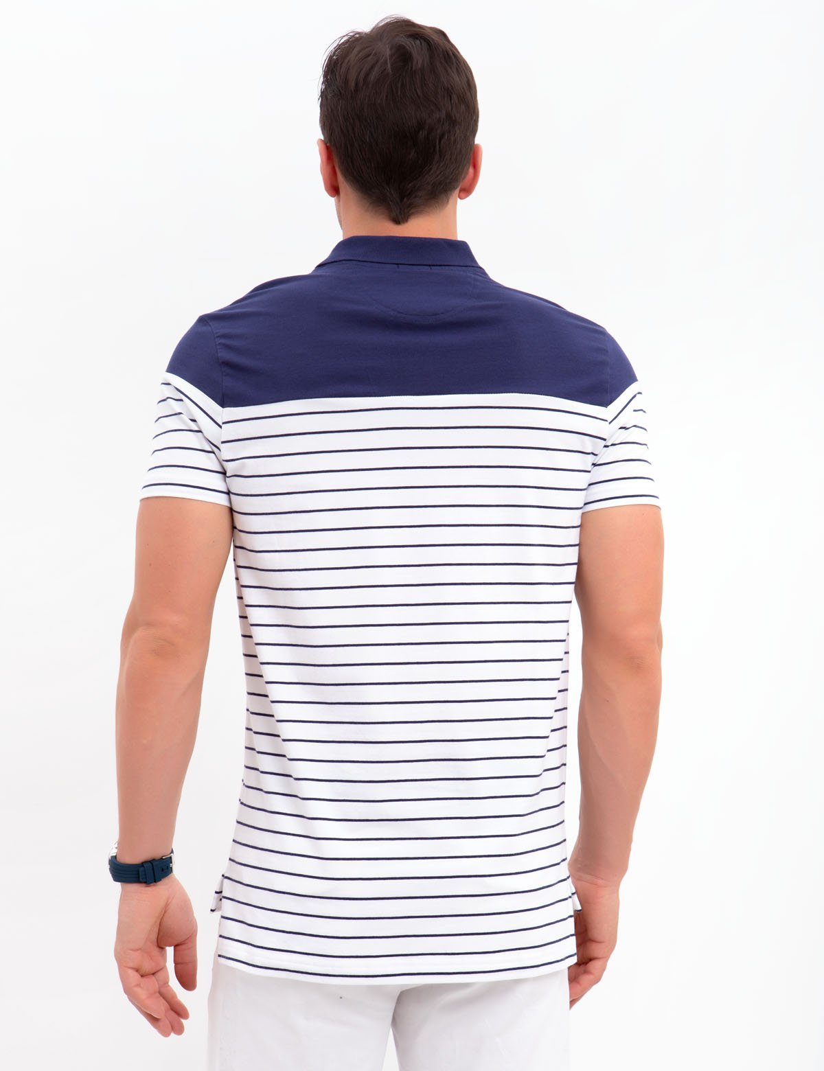 Slim Fit Stretch Jersey Polo Shirt with Striped Design | U.S. Polo Assn.
