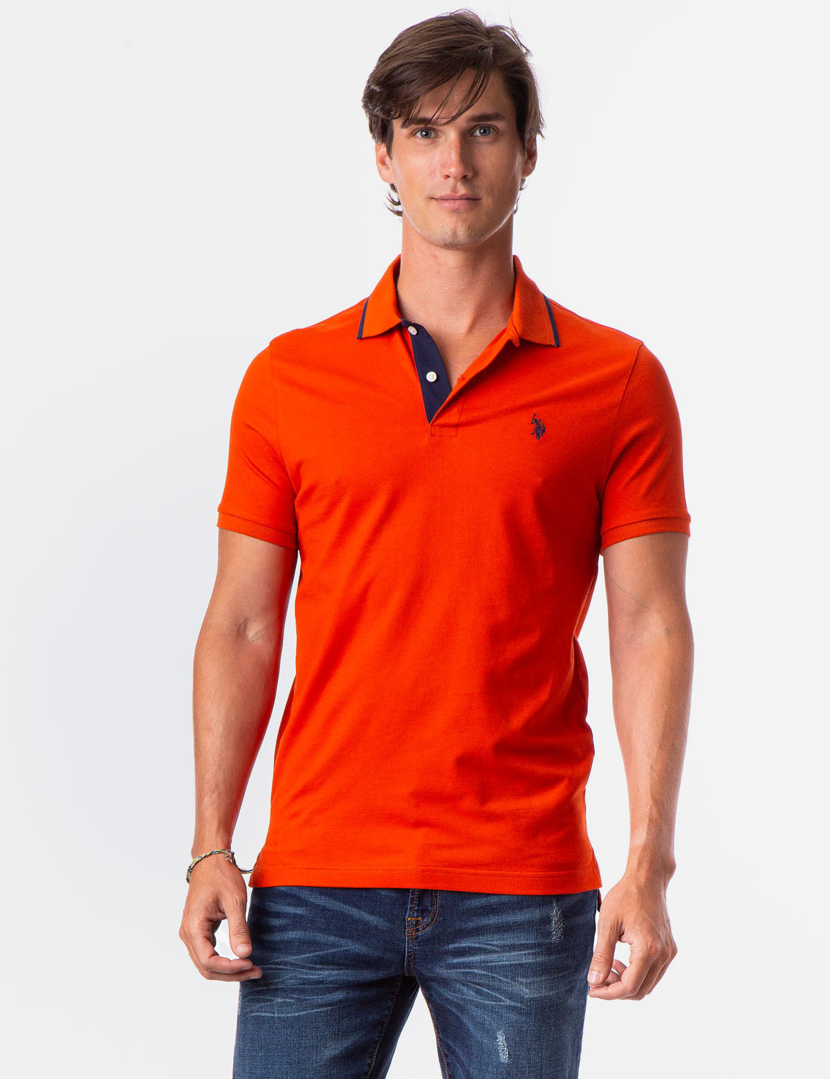 Slim Fit Stretch Pique Polo Shirt for Men | Comfort & Style