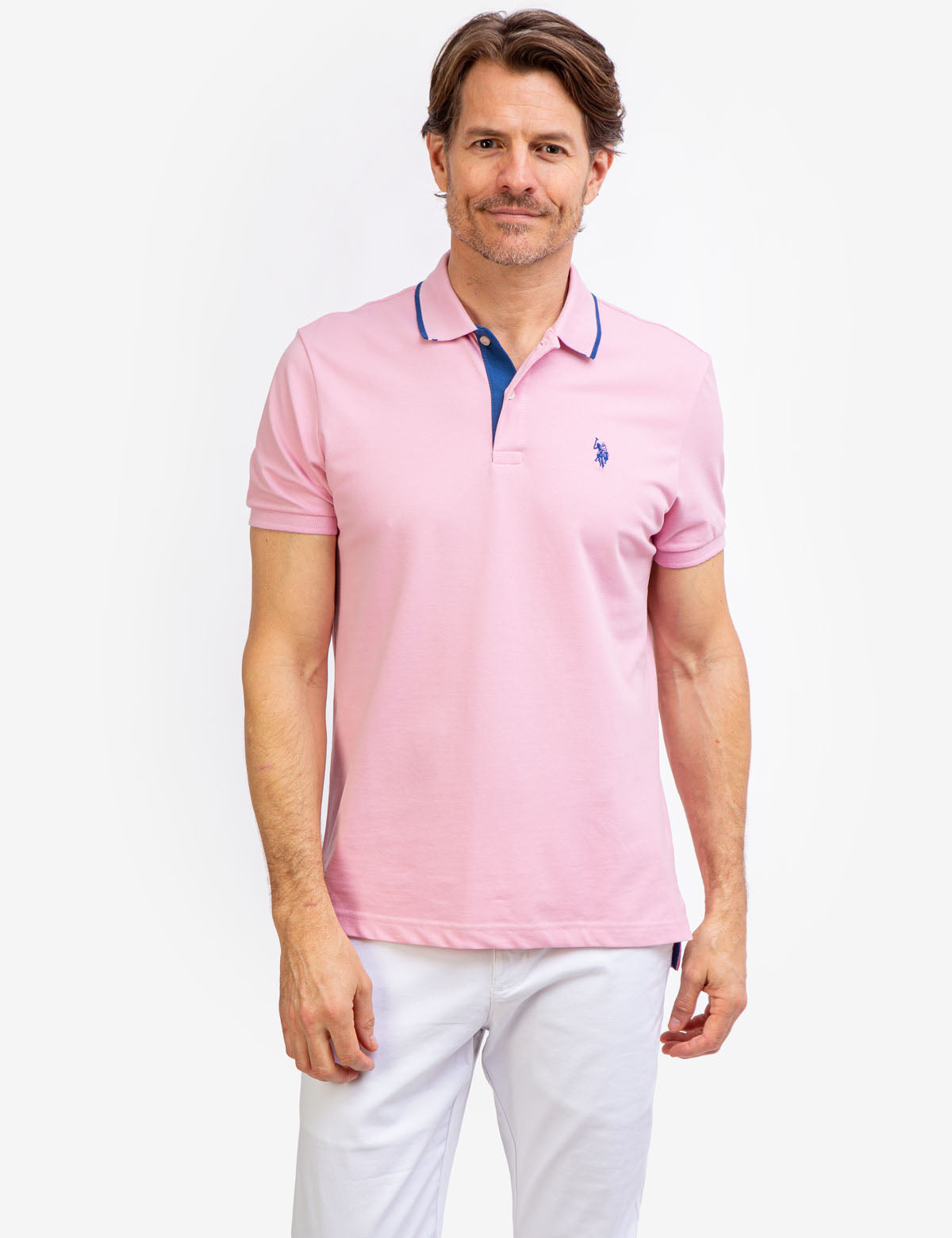 Slim Fit Stretch Pique Polo Shirt for Men | Comfort & Style