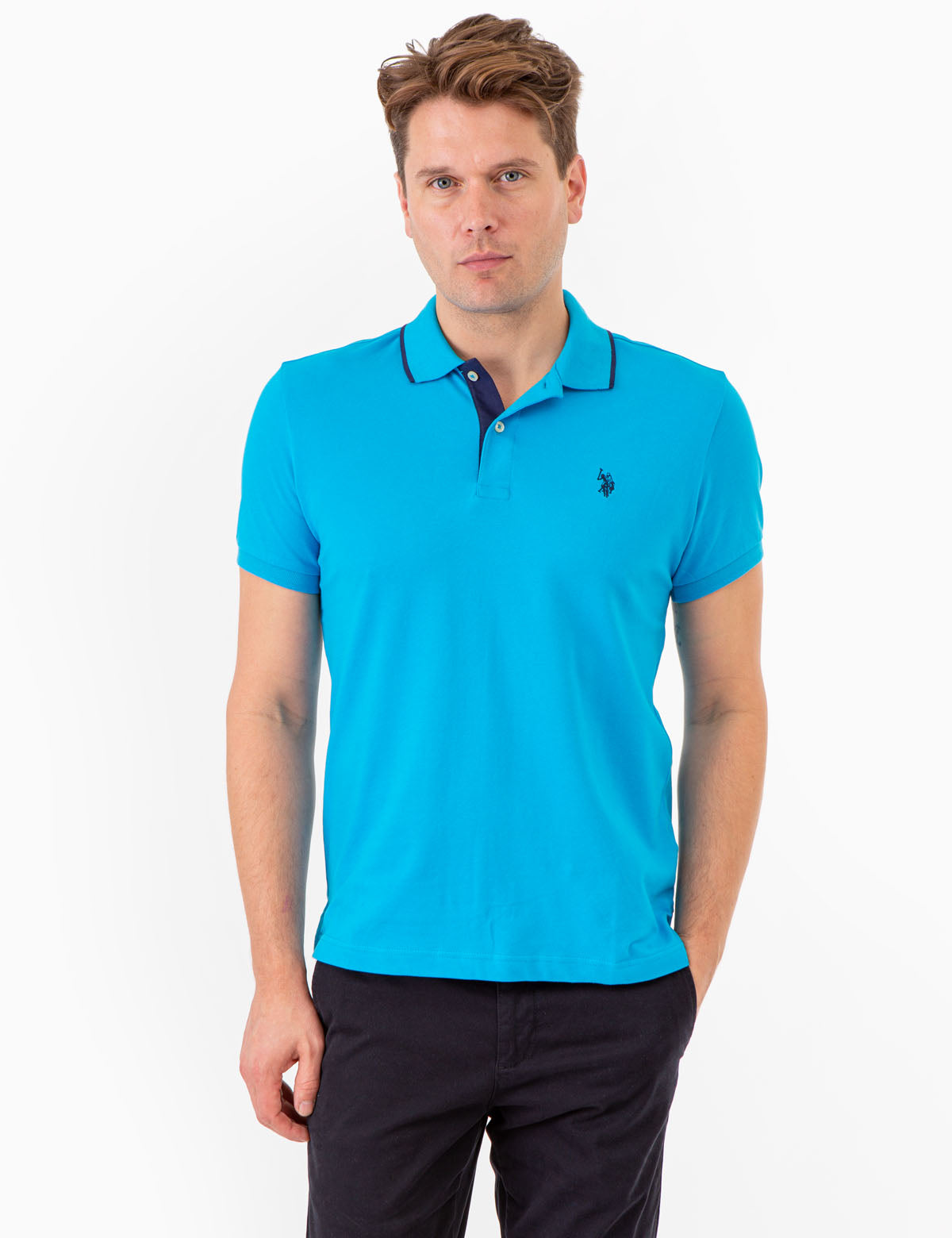 Slim Fit Stretch Pique Polo Shirt for Men | Comfort & Style