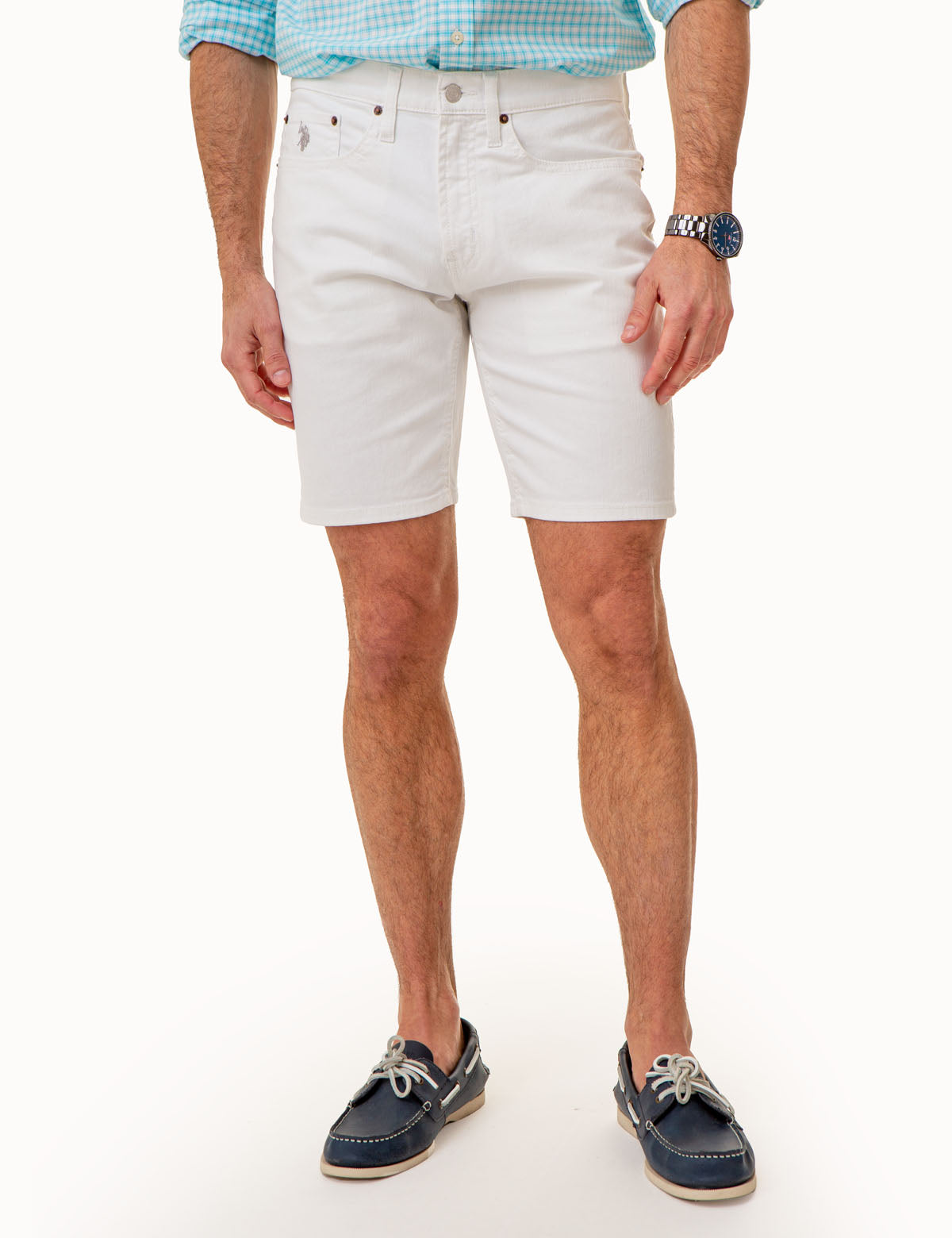 Men's Slim Straight Denim Shorts with 5 Pockets | Casual Comfort
