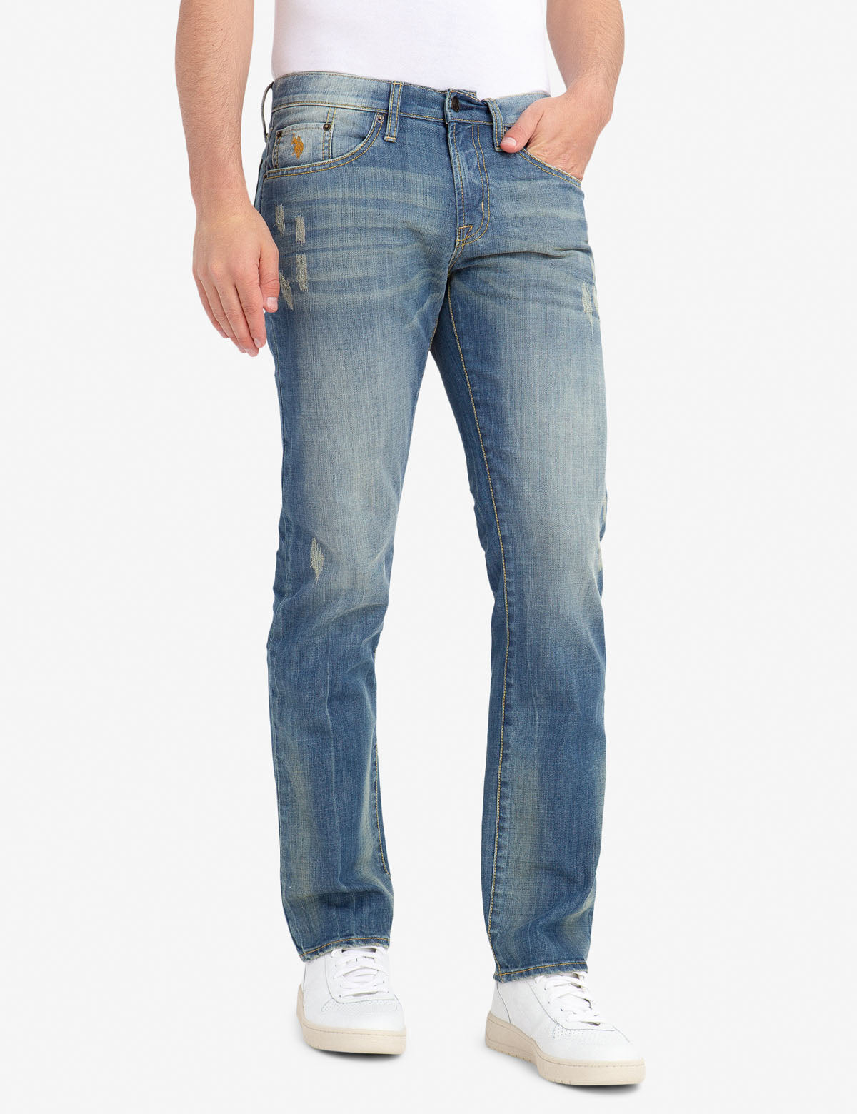Slim Straight Jeans for Men | 5-Pocket Comfort Fit