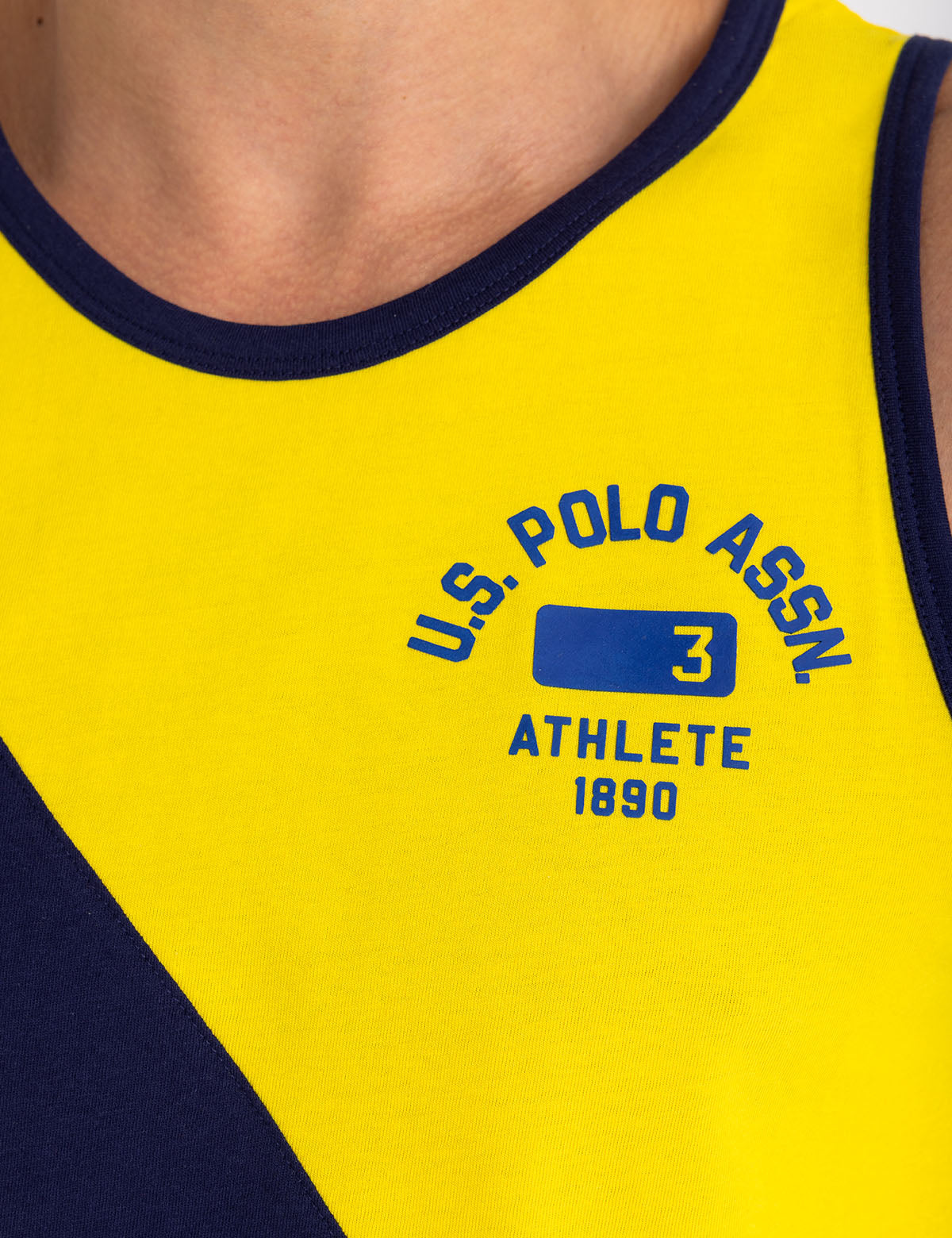 Contrast Diagonal Sash Muscle Tank | Athletic Fit & Stylish